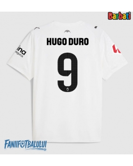Valencia Hugo Duro #9 Tricou Fotbal Replică 2025-26 Barbati Acasa